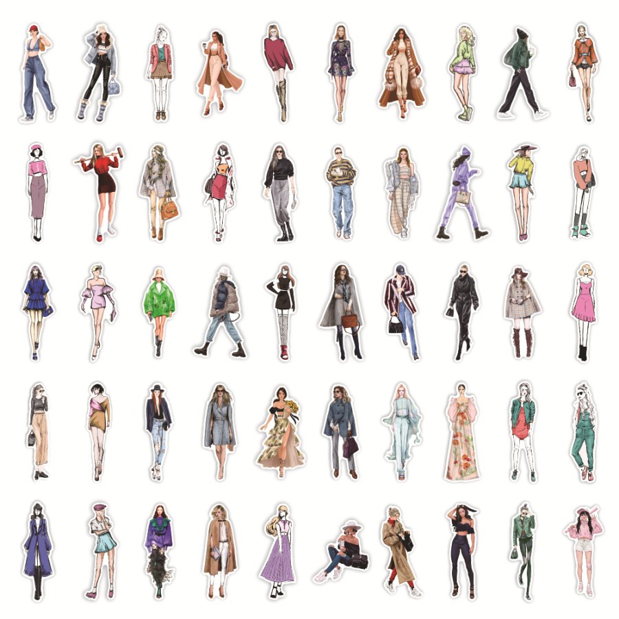 Fashion Street Girls PVC Sticker (10pcs)