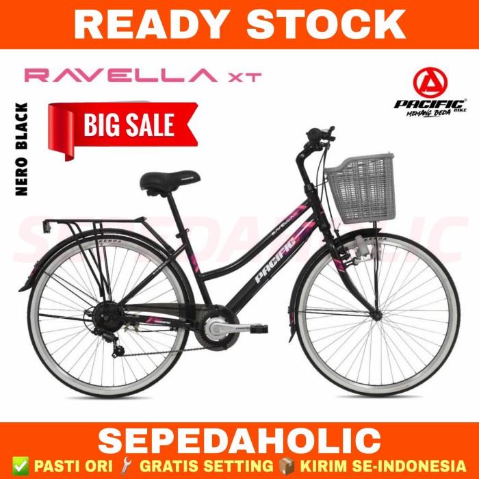 Frame Sepeda Mini Keranjang Pacific Ravella Xt 26 Inch 7 Speed