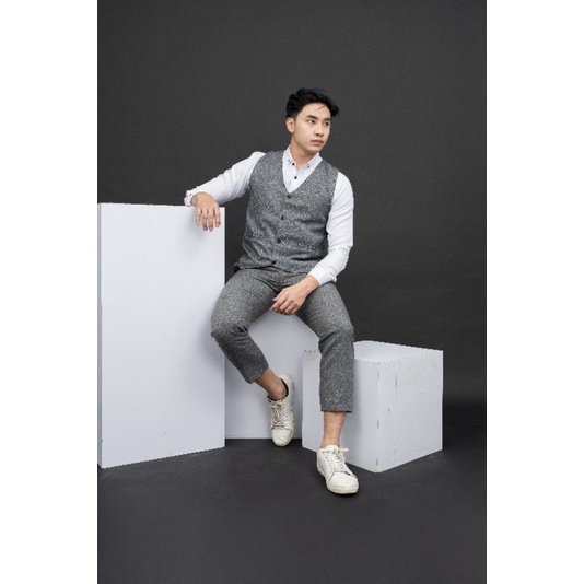 Mubeng Vest Formal/Rompi Jas Semi Wool Slimfit