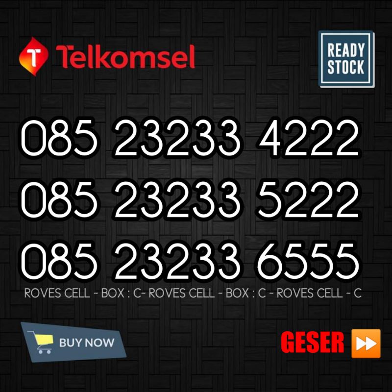 NOMOR CANTIK TELKOMSEL TRIPLE 222 555 ABAB 2323 23233 5222 6555 35222 36555 KARTU AS