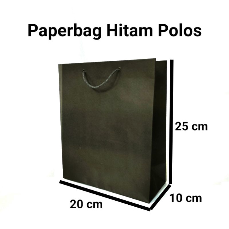 

Tas paperbag custom ukuran 20 x 25 warna hitam cocok buat tempat souvenir