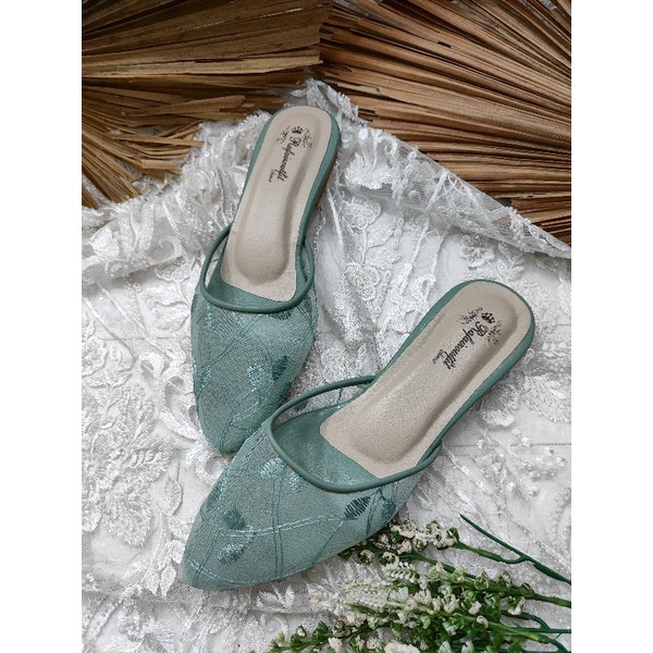 flatshoes wanita sage green seyla 1cm