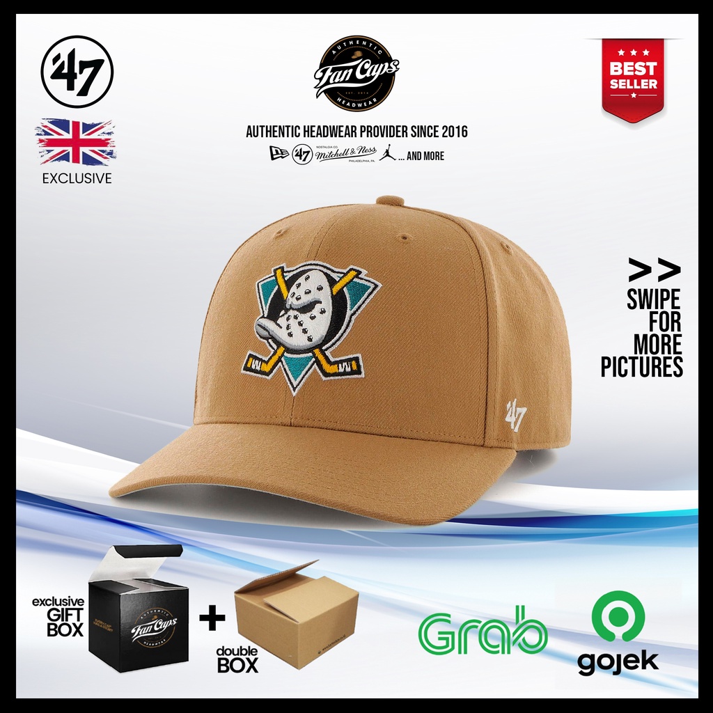 Topi 47 Original NHL Anaheim Ducks MVP Low Profile warna Camel | FREE GIFT BOX