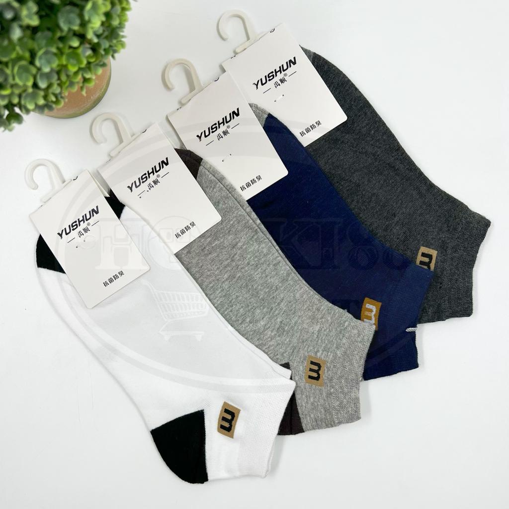 HK Kaus Kaki Olahraga Pria Ankle Motif Premium / Pendek Short Screw Socks Import