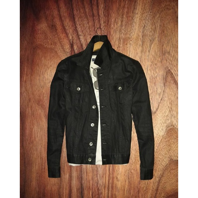 jaket model trucker bahan coated second branded