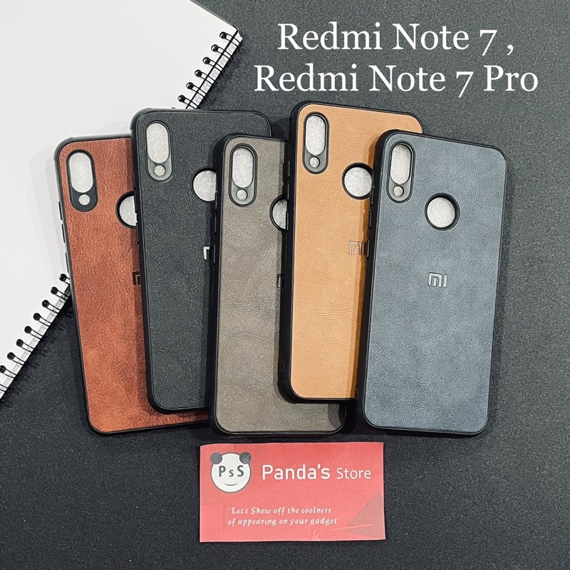 Leather Case Redmi Note 7/ Note 7 Pro Softcase Kulit Elegan Casing Slim Fit