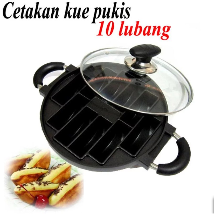 Cetakan kue pukis / rangin / pancong teflon anti lengket - 10 lubang