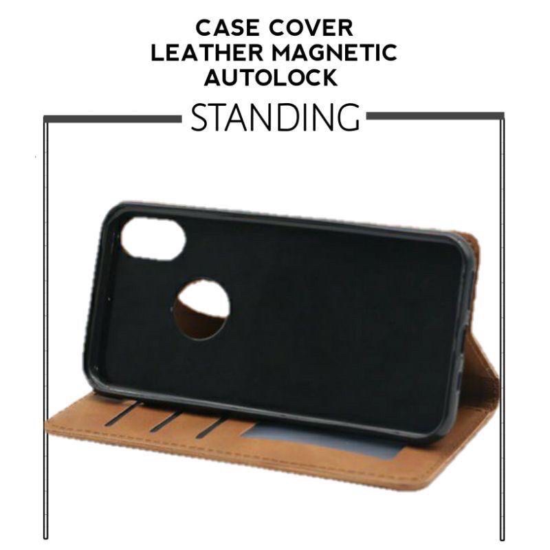 Case Dompet Kulit Magnet Premium For SAMSUNG GALAXY A01 A02 A02S A2 A03 A03S A04 A04S A04E CORE Leather Case Magnet Kulit Premium Flip Cover Kulit Casing Lipat