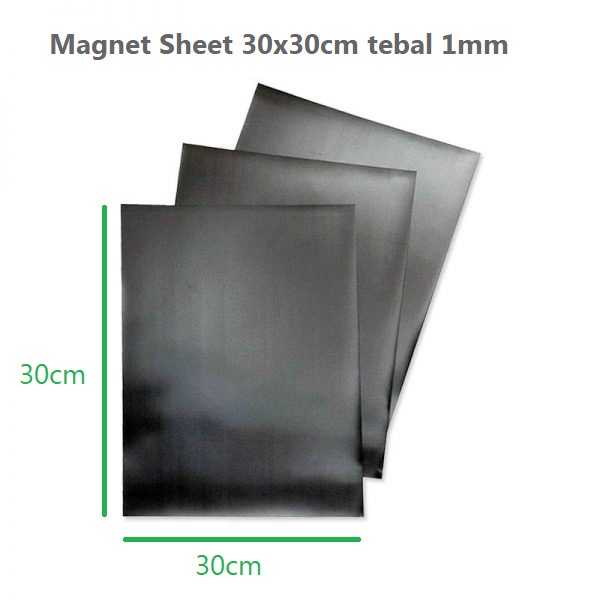 

1pcs Rubber Magnet sheet lembaran hitam tebal 1mm 30cm x 30cm 30x30cm 30x30 300mm