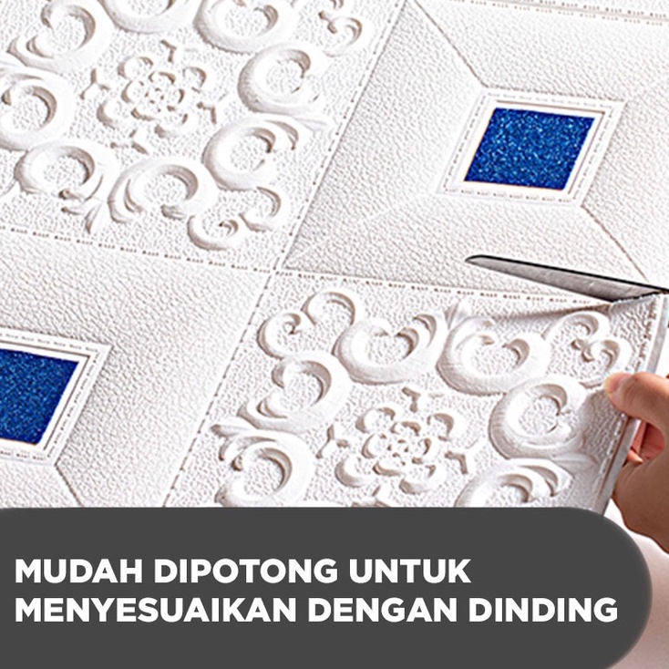 WALLPAPER 3D FOAM MOTIF BATIK WALL STICKER MURAHHH