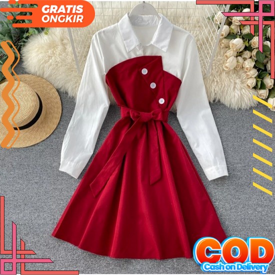 Dress Brokat Party Dress-Dress Brokat Wanita-Dress Brokat Gereja Wanita-Dress Brokat Gereja-Dress Ba