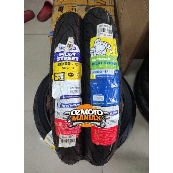 Paket Ban Michelin Pilot Street 80/80-17 & 90/80-17