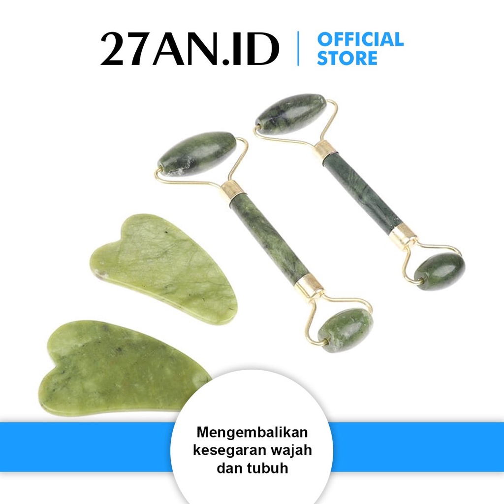 Alat Pijat Wajah Jade Roller Massager E426 Facial Message Batu Roller Giok Stone-6