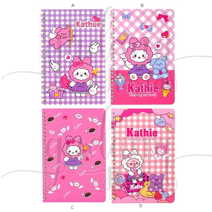 Notebook A5 Spiral Kathie Rabbit Buku Tulis Motif Kitty Pink Series GH 308130