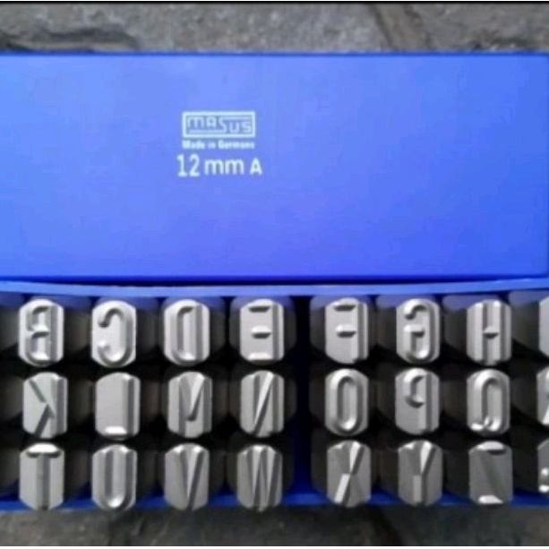 Angka Huruf Ketok 12 Mm Masus Made In Germany Huruf Angka Ketok Set