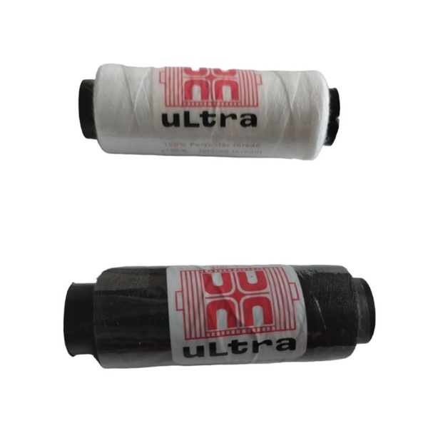 Benang Jahit Ultra Hitam putih