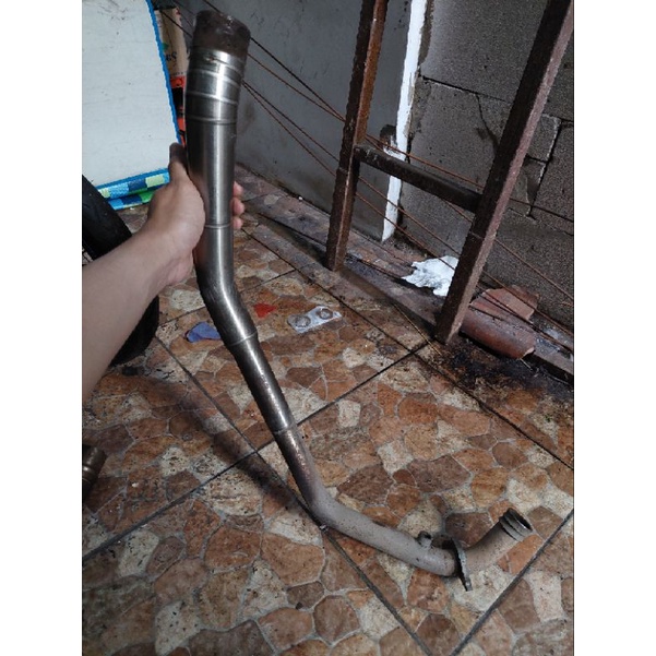 header / leheran knalpot R9 GP SS Original Sonic 150 inlet 50 51mm