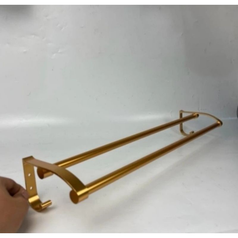 Rak Handuk Aluminium Gold/Gantungan Handuk