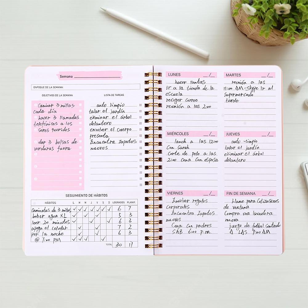 PINEAPPLE Pineapple Notebook Goal Habit Jadwal Jadwal Organizer Perlengkapan Sekolah Planner Mingguan