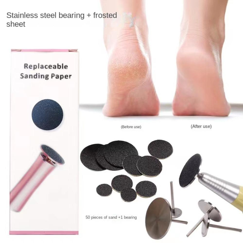 Solighter 50Pcs/Box Disc Pad Penghilang Kulit Mati Nail Polisher Replaceable Amplas Kutikula Kalus