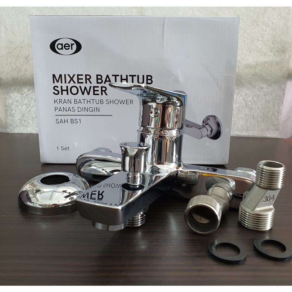 Jual AER Kran Bathtub Shower Panas Dingin - Keran Kran Mixer SAH-BS1 ...