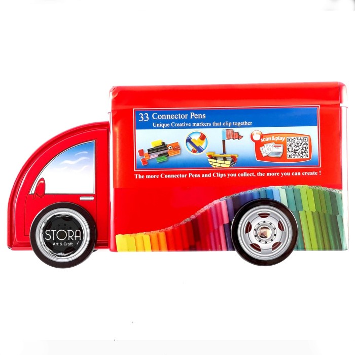 

[COD AKTIF] Faber Castell Connector Pen 33 Colors Spidol Warna Truck Tin