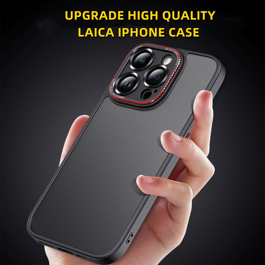 Laica Case Pelindung Lensa Kamera Bumper Shockproof Bahan Metal Untuk iphone 12 13 14 Pro Max 14 Plus