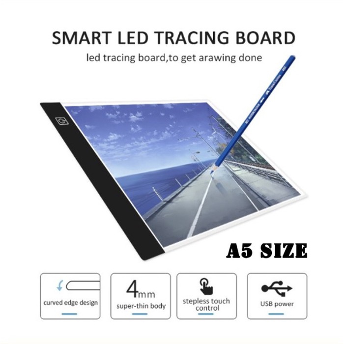 

A5-1 Ultra-thin LED Stencil Tracing Drawing Board Light Pad - A5 Size