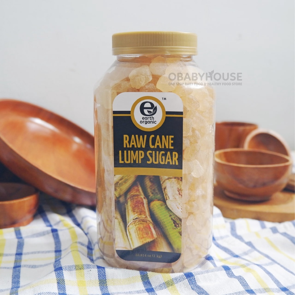 Earth Living Organic Raw Cane Lump Sugar 1kg (Gula Batu)