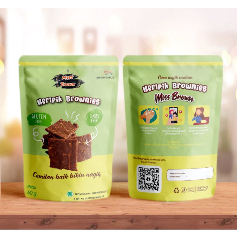 

keripik brownies gluten free miss brown 60 gram (pembelian 15 pouch harus menggunakan bubble wrap ya)