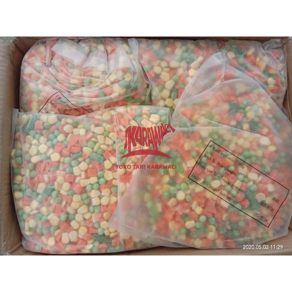 Vegetable Mix 4 Way (Jagung,Kacang Polong,Wortel,Buncis) PREMIUM @1kg