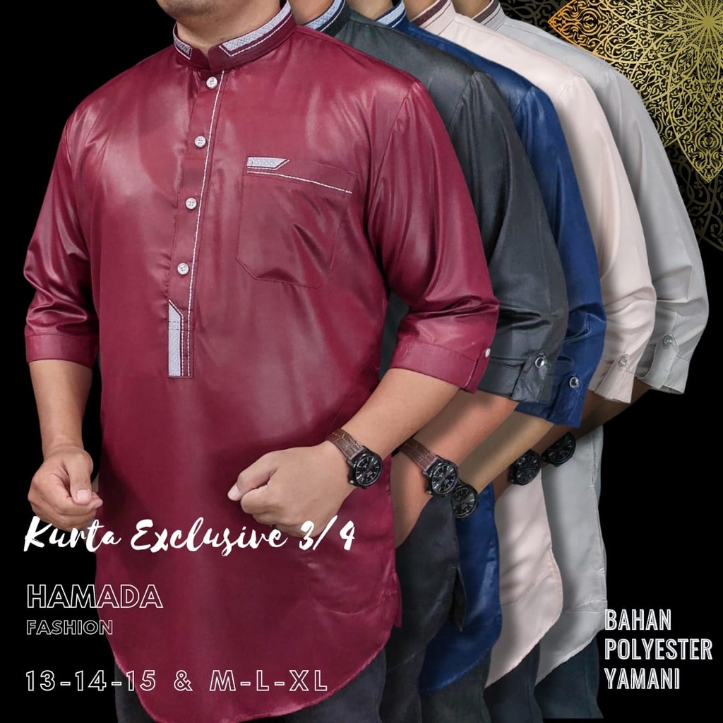 Kurta Polyester Hamada Fashion ¾ / Kurta Premium / Kurta Hamada Modern / Kurta Pakistan