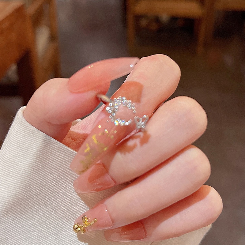 Mhang Cincin Model Terbuka Desain Kupu-Kupu + Bulan Sabit Hias Berlian Gaya Korea / Mewah / Romantis Untuk Wanita