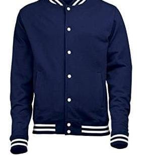 Jaket Baseball Polos - Biru Dongker, L