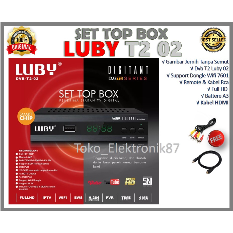 Set Top Box Luby T2 Tv Digital Luby Stb Luby Setopbox