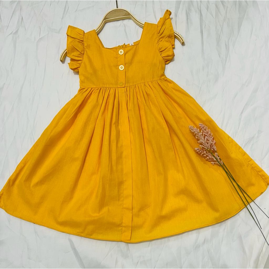 Jimmedy.id - Dress Anak Perempuan Imut Bahan Katun Untuk Umur 3 - 7 Tahun