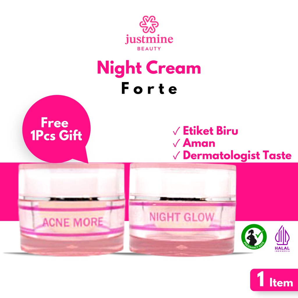 Justmine Beauty Night Cream Klinik All Varian Series Untuk Semua Jenis Kulit