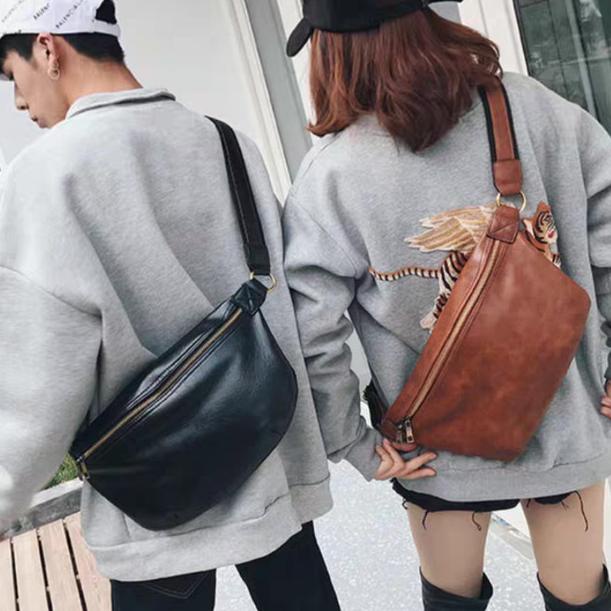 Tas Bahu Kulit Pria Tas Kulit Pria Sling Bag Kulit Pria TAZMANIA - Hitam