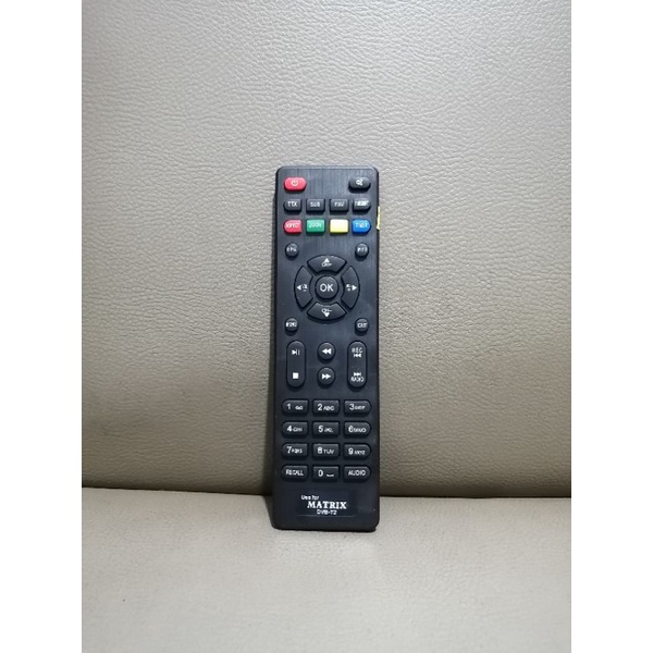 REMOTE REMOT STB RECEIVER DIGITAL TV MATRIX APPLE MERAH HD DVB -T2