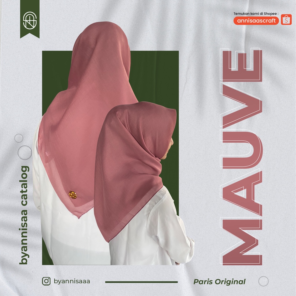 Jilbab Segi Empat Paris Premium – Cocok untuk Kerja, Kuliah & Acara Formal