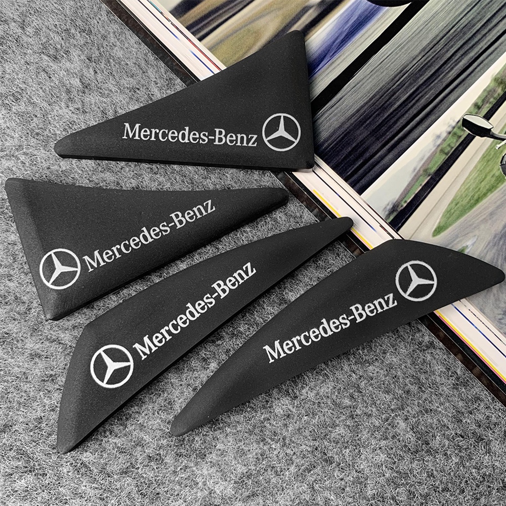 Mercedes-Benz AMG Stiker Perlindungan Sudut Pintu Mobil Anti Tabrakan Silikon Gores Logo Karet C200 E260 S350L Kelas GLK GLA W204 W251