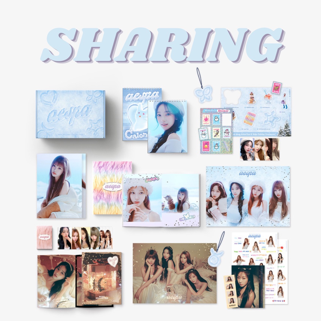 [READY STOCK] SHARING SEASON GREETING 2023 AESPA SG - Desk Calendar/Poster/Diary/Sticker Set/A4 Phot