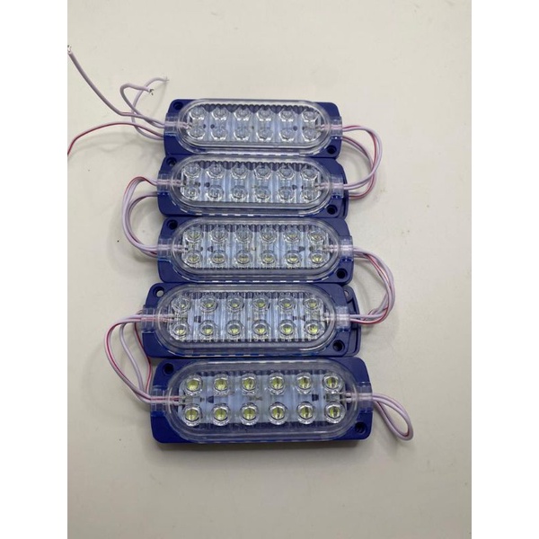 Lampu LED Module 12 Mata (2x6) 12 Volt / LED Modul 12V 2x6 Mata Besar