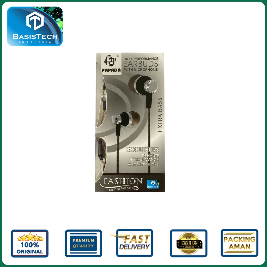 EARPHONE HEADSET HIGH PERFORMANCE EXTRA BASS PAPADA PA700