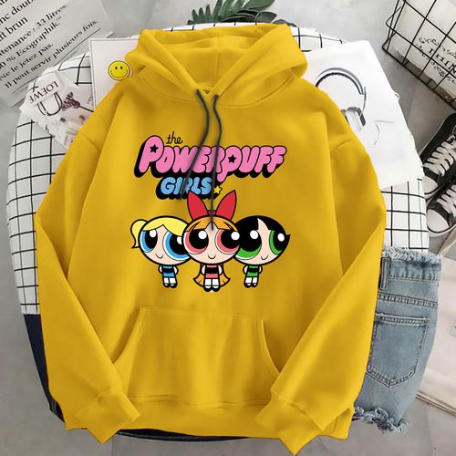 Hoodie Powerpuff  Wanita - Jaket Hoodie Jumper - Bahan Fleece