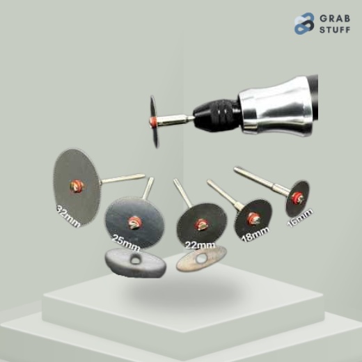 [5 PCS] Kepala Gergaji Wheel with 1 Mandrel for Dremel Rotary / Mata Gerinda Gergaji Kayu Mata Bor P