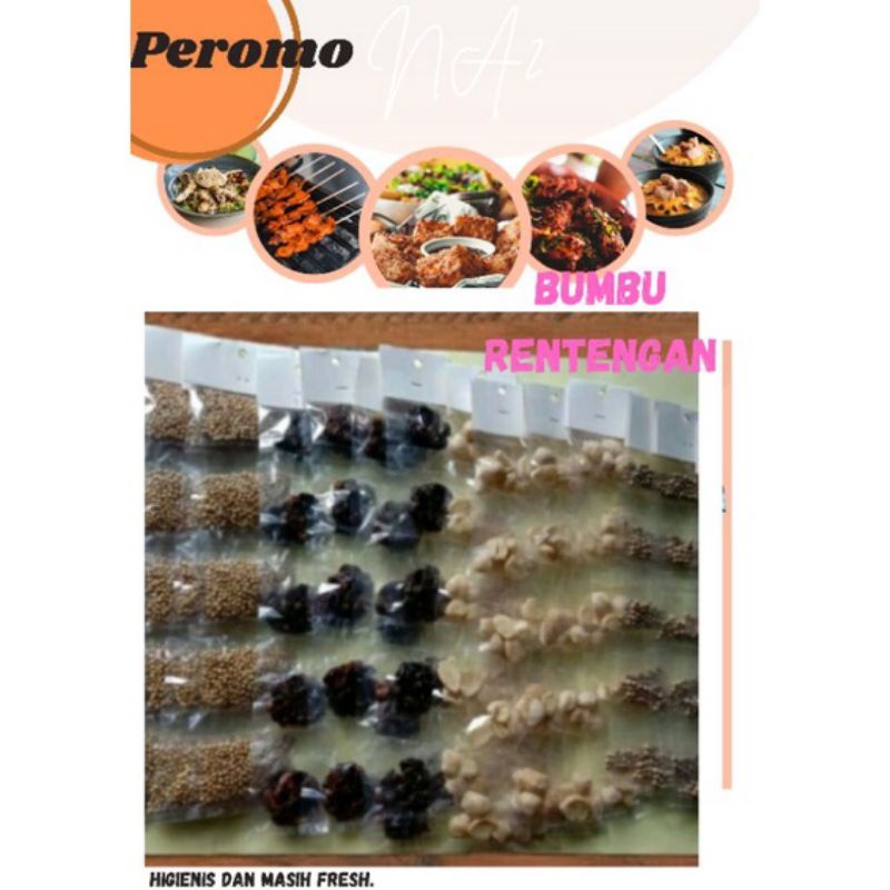 

Bumbu dapur rempah lengkap isi 20 bungkus