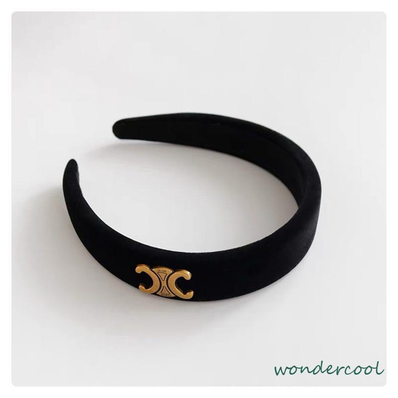 Headbands Camellia Warna Hitam Putih Untuk Aksesoris Rambut Wanita-Won