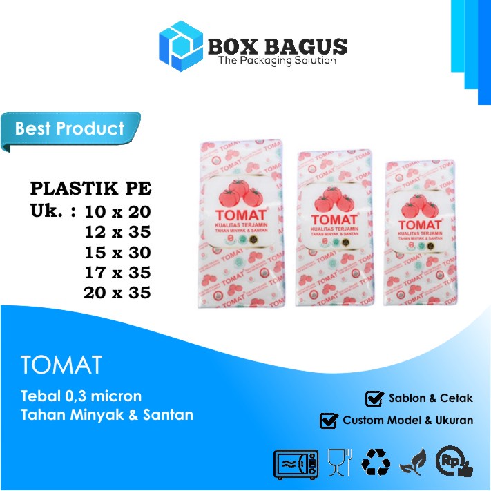 PLASTIK PE TOMAT 2 kg uk. 20x35 cm BENING SAYUR LAUK TAHAN MINYAK &amp; SANTAN