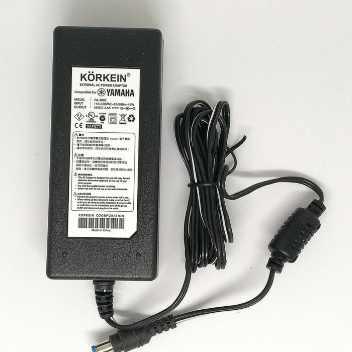 KORKEIN Adaptor Power Supply Compatible Yamaha PSR-S Series 16V 2.4A